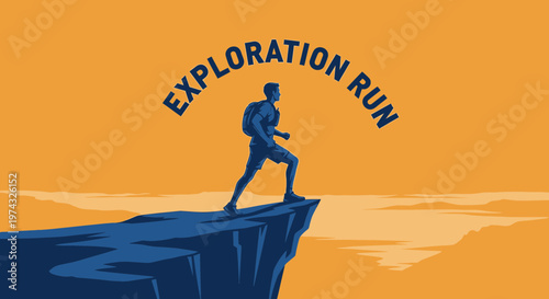 Bold Runner Embarks On Cliffside Exploration Adventure