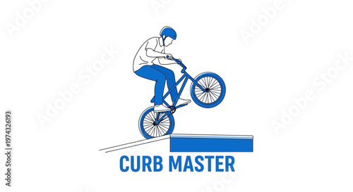 BMX Rider Performing Tricks On A Ramp With Text