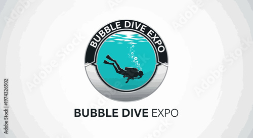 Bubble Dive Expo Logo For Underwater Adventure Events