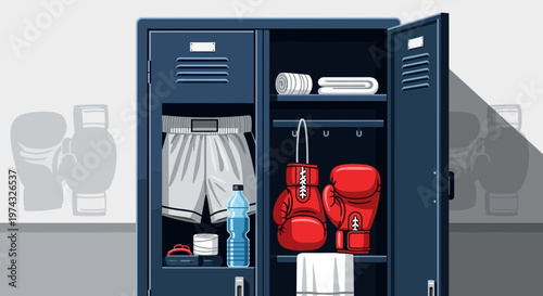 Boxing Locker Room Essentials Ready For A Fierce Match