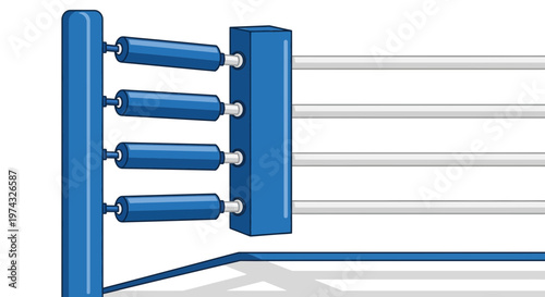 Boxing Ring Corner And Ropes With Padded Posts Minimalist Style