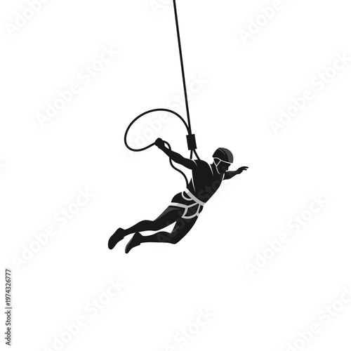 Brave Adventurer Soaring Through The Sky On A Zipline Extreme Sport