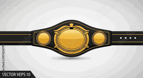 Champion Belt Award Graphic Element For Sports Victory