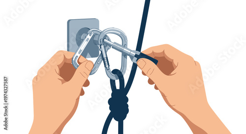 Climbing Safety Rigging Attachment Procedure Secure System Installation