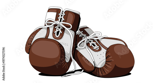 Classic Boxing Gloves Ready For A Championship Bout
