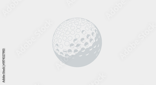 Clean Graphic Representation Of A Golf Ball On A Simple Background