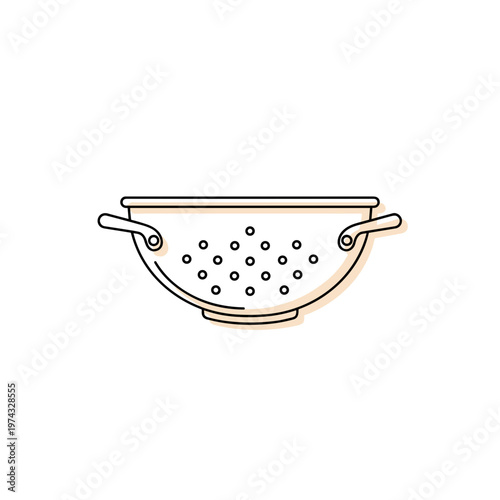 Kitchen colander with handles for draining liquids and cooking  