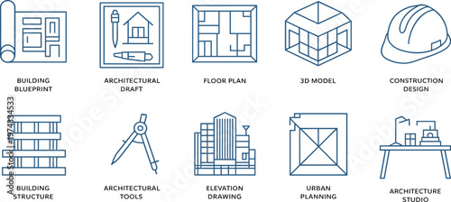 Architectural blueprints floor plans 3 d model elevation urban planning tools architectural draft