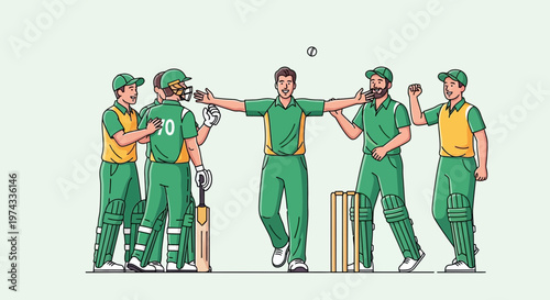 Cricket Team Celebration Unity Joy And Teamwork In Sports