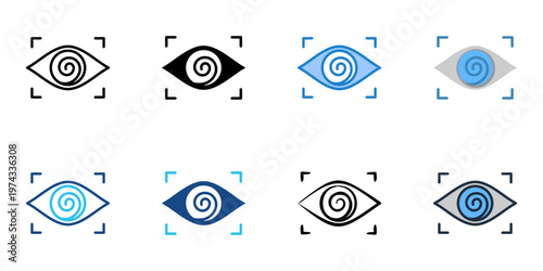 Hypnotherapy icons set multiple style collection. Editable stroke 
