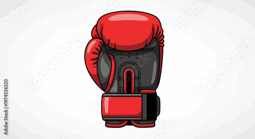 Crimson Boxing Glove Ready For The Fight Sport Apparel Icon