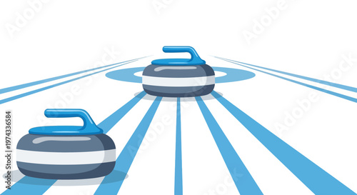 Curling Stones Ice Sport Graphic Design