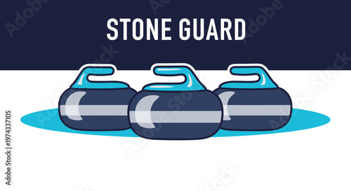 Curling Stone Guard Graphic Element For Sports
