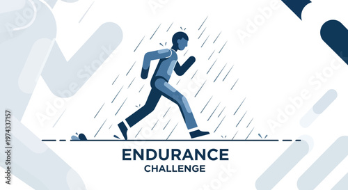 Determined Runner Faces Adversity In Rain A Symbol Of Unwavering Endurance And Strength