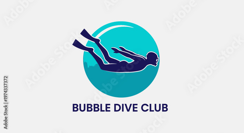 Discover The Depths Underwater Exploration Diver Silhouette Graphic