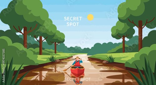 Discover Your Hidden Oasis Adventure By Canoe Through Lush Greenery