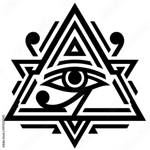 Eye of Horus triangle silhouette