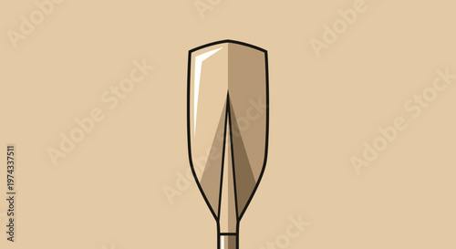 Distinctive Oar Blade Design With Clean Lines For Water Sports