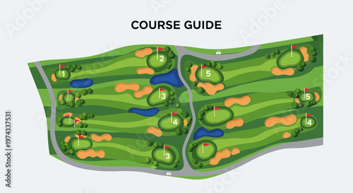 Detailed Golf Course Layout Map For Strategic Play