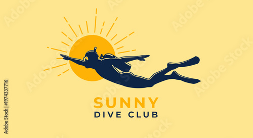 Dive Into Sunshine With This Vibrant Aquatic Adventure Illustration