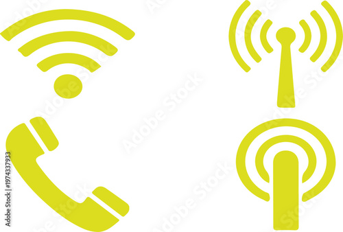 Black and white for communication tools and wi fi