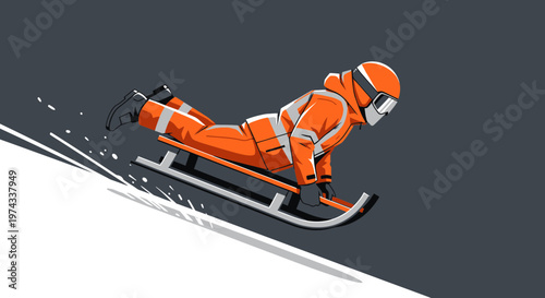 Downhill Thrill Rider On Sled