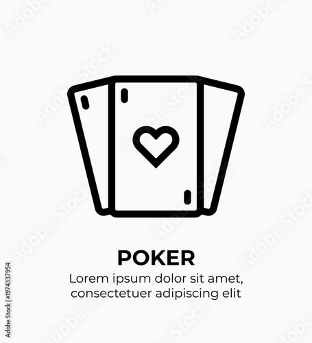 Poker Video Game and Esport Elements for UI/UX Design Vector
