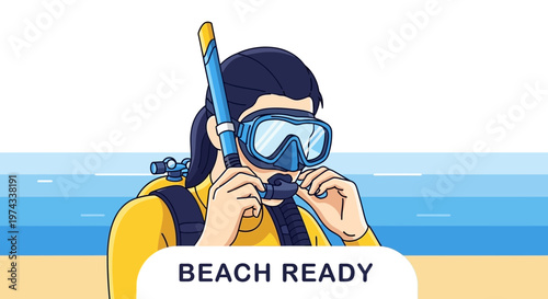 Diver Ready For Ocean Adventure Underwater Exploration Activity