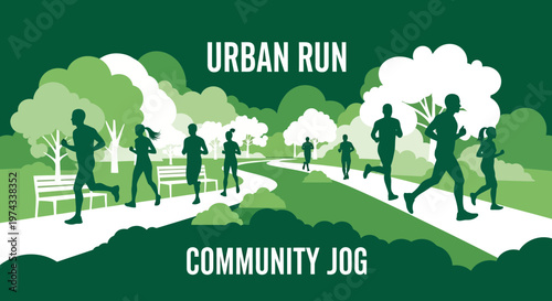 Diverse Group Embarks On A Scenic Urban Park Run Together