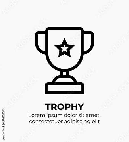 Thropy Video Game and Esport Elements for UI/UX Design Vector