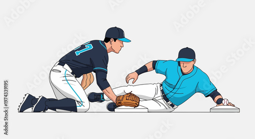 Dynamic Baseball Action Sequence Capturing A Close Play At The Base