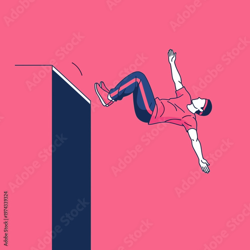 Dynamic Athlete Performs Acrobatic Parkour Move Mid-Air Over Structure