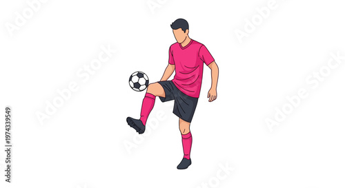 Dynamic Athlete Showcasing Football Skill And Agility