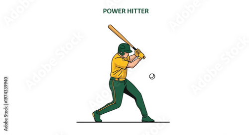 Dynamic Baseball Player Executing A Powerful Swing In Action