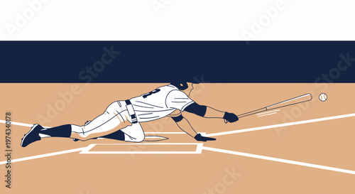 Dynamic Baseball Player Slides Into Home Plate Capturing The Thrill Of The Game