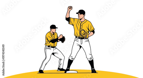 Dynamic Baseball Players Capturing The Thrill Of The Game