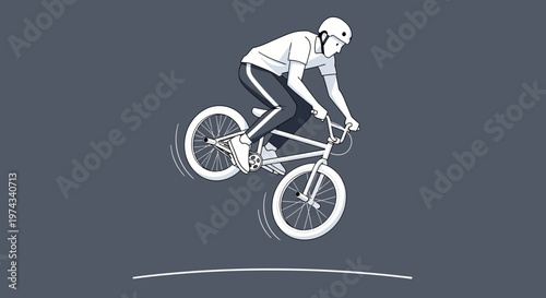 Dynamic Bmx Rider Executes Aerial Bicycle Stunt