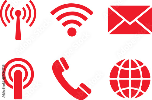 Six red communication including wi- fi and globe