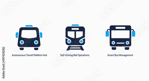 Icons representing different modes of public transport