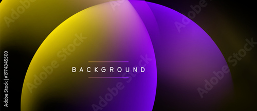 Abstract gradient background. Yellow, purple hues blend smoothly. Minimalist design with text overlay. Dark backdrop enhances vibrant colors.