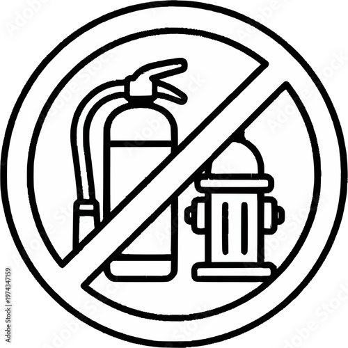 fire hydrant sign vector design 