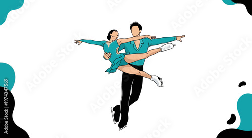 Dynamic Duo Captures Ice Skating Elegance In Artistic Performance