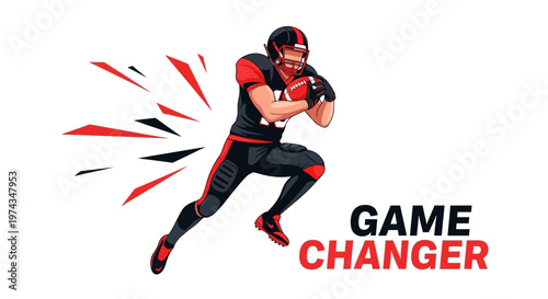 Dynamic Football Player Captures The Essence Of A Game Changer
