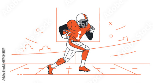 Dynamic Football Player In Motion With Ball Towards Goal