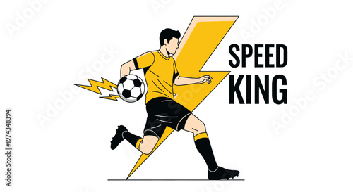 Dynamic Footballer Captures Speed And Agility On The Field