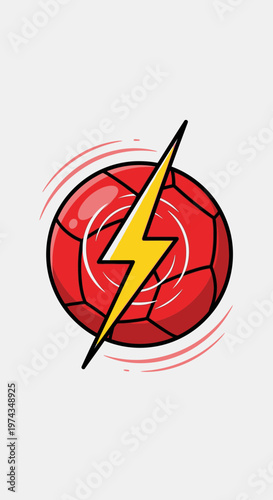 Dynamic Football Icon Represents Speed And Athletic Energy