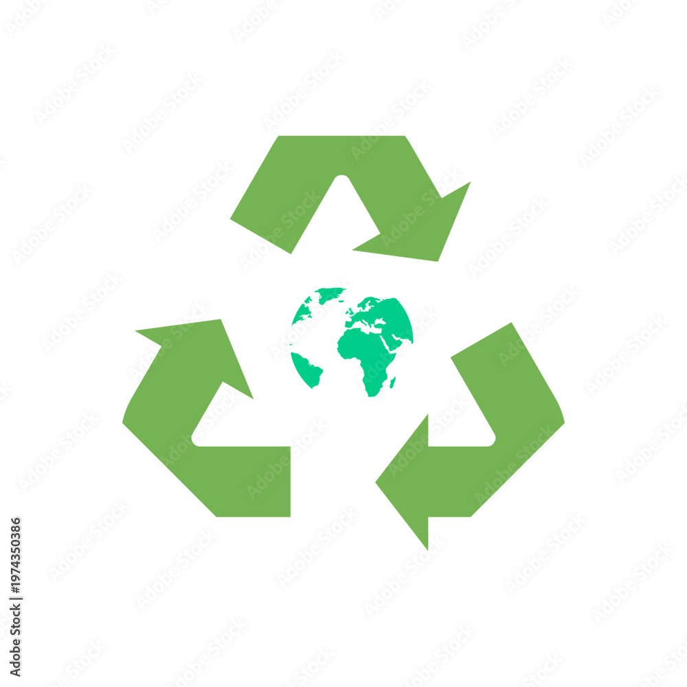 Obraz premium Recycling Icon Green Illustration