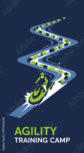 Dynamic Jet Ski Agility Course Performance Graphic