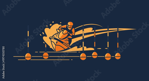 Dynamic Jet Skiing Adventure With Speed And Water Action