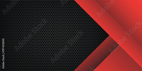 Red and black background overlap dimension grey vector illustration message board for text and message design modern website. Can be used for modern keynote presentation background, brochure design
